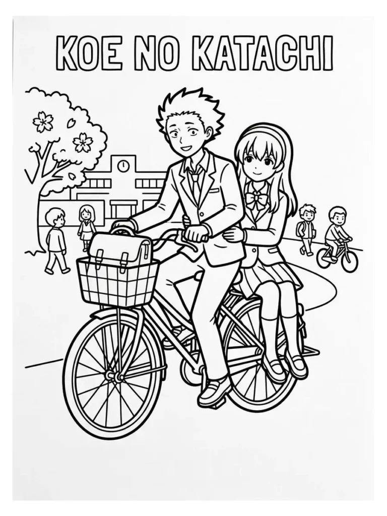 a silent voice coloring pages_16