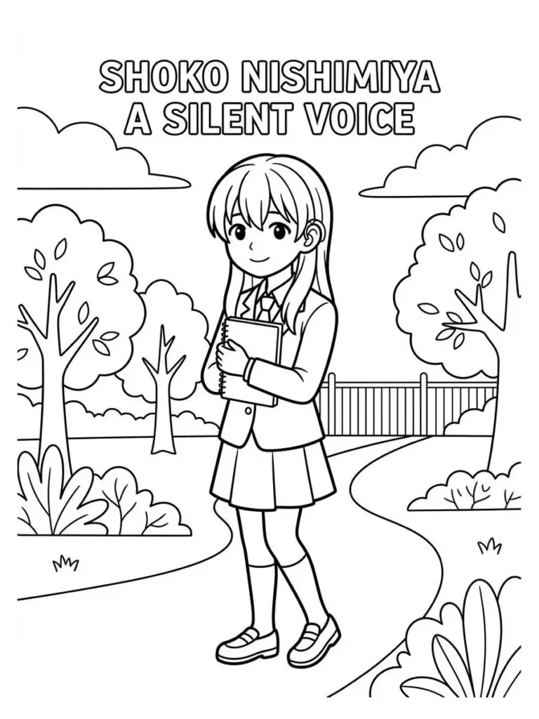 a silent voice coloring pages_17