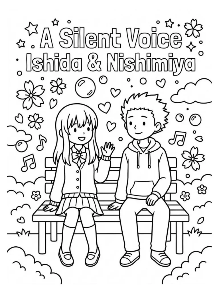 a silent voice coloring pages_28