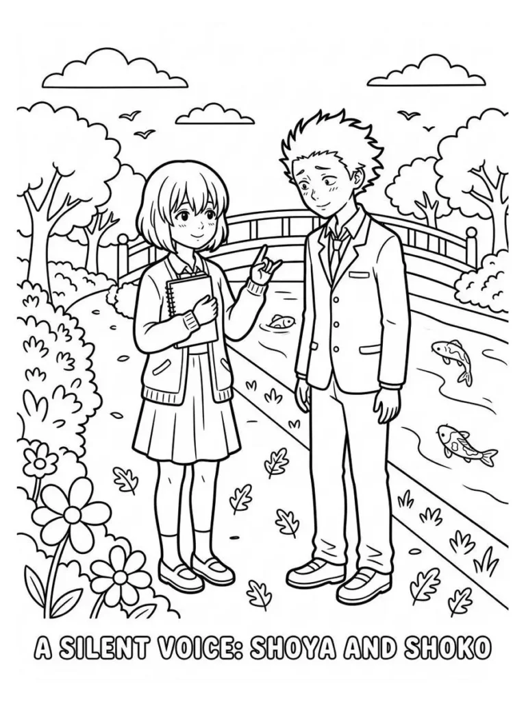 a silent voice coloring pages_29