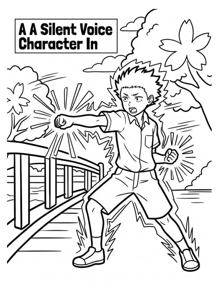 a silent voice coloring pages_9