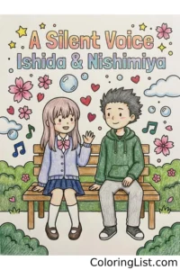 a silent voice coloring pages featured image