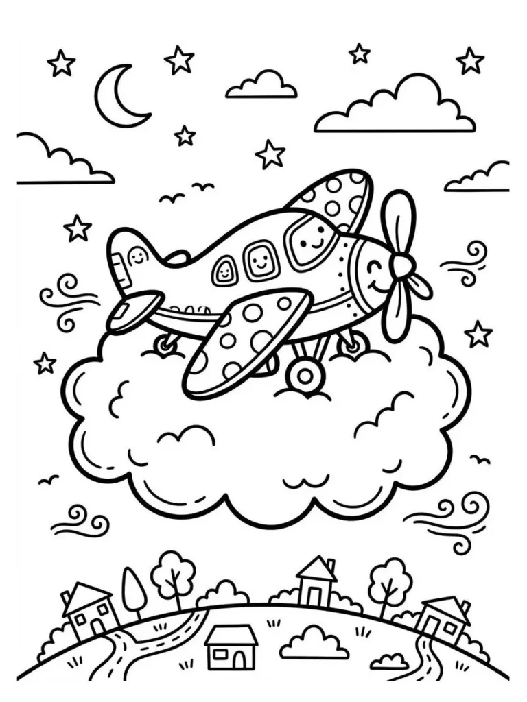 airplane coloring pages_1