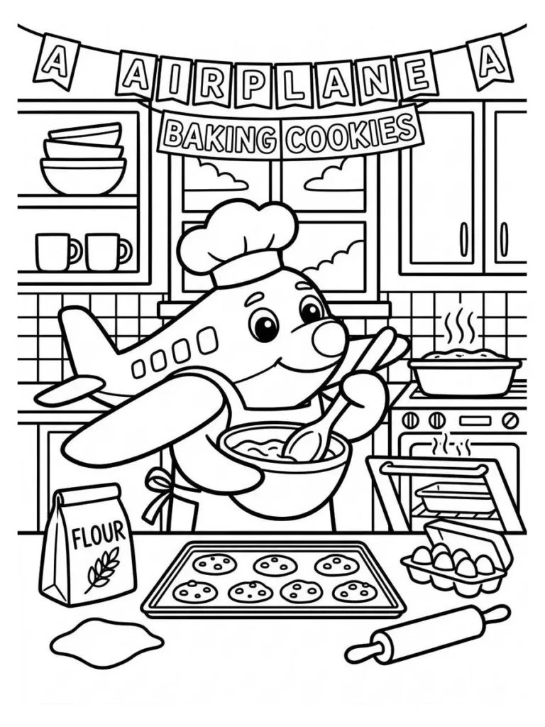 airplane coloring pages_14