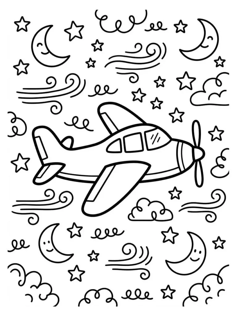 airplane coloring pages_17