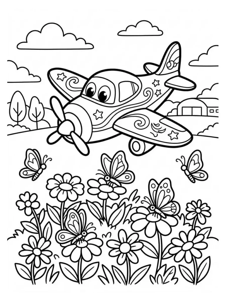 airplane coloring pages_19