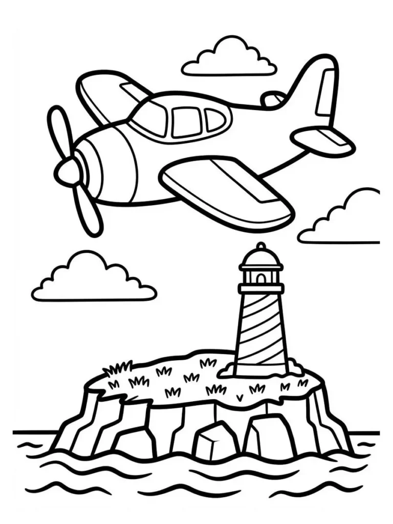 airplane coloring pages_22