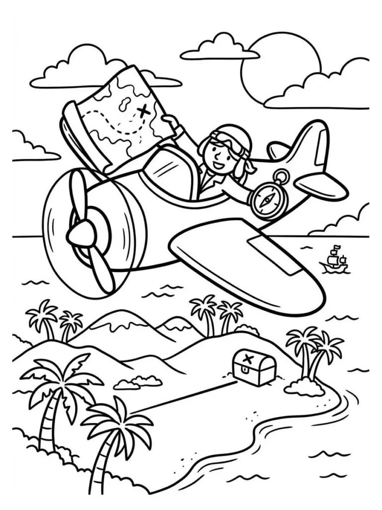 airplane coloring pages_23