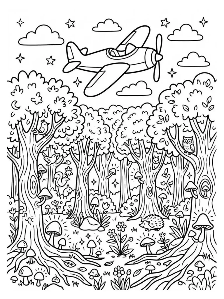 airplane coloring pages_5