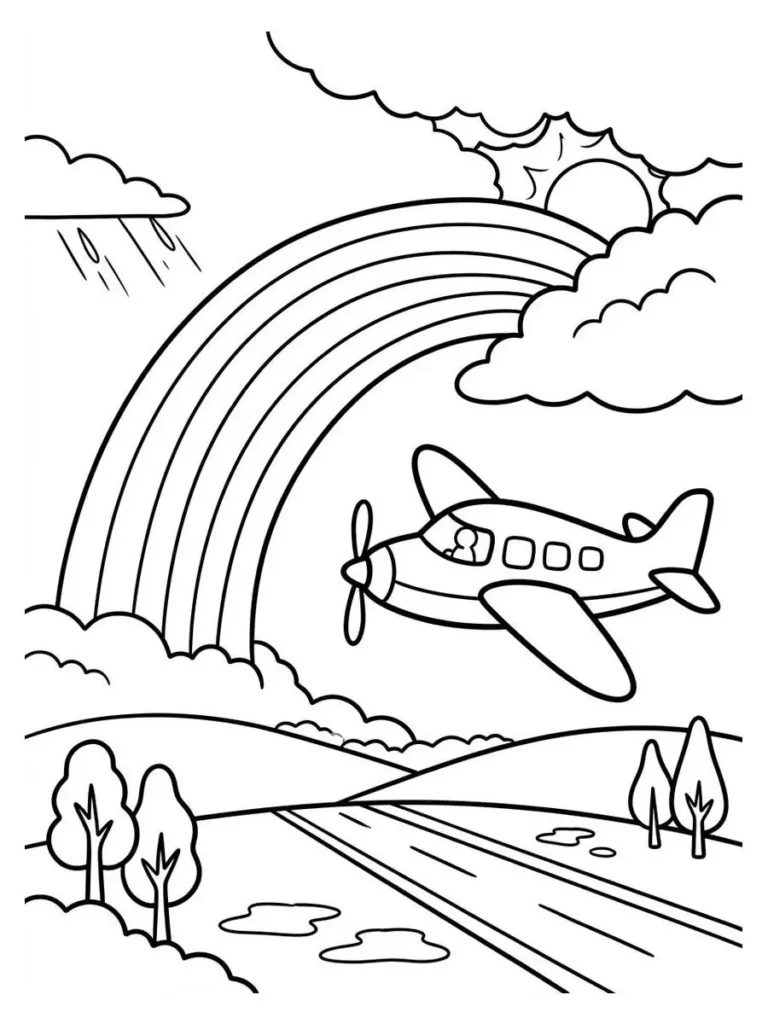 airplane coloring pages_9