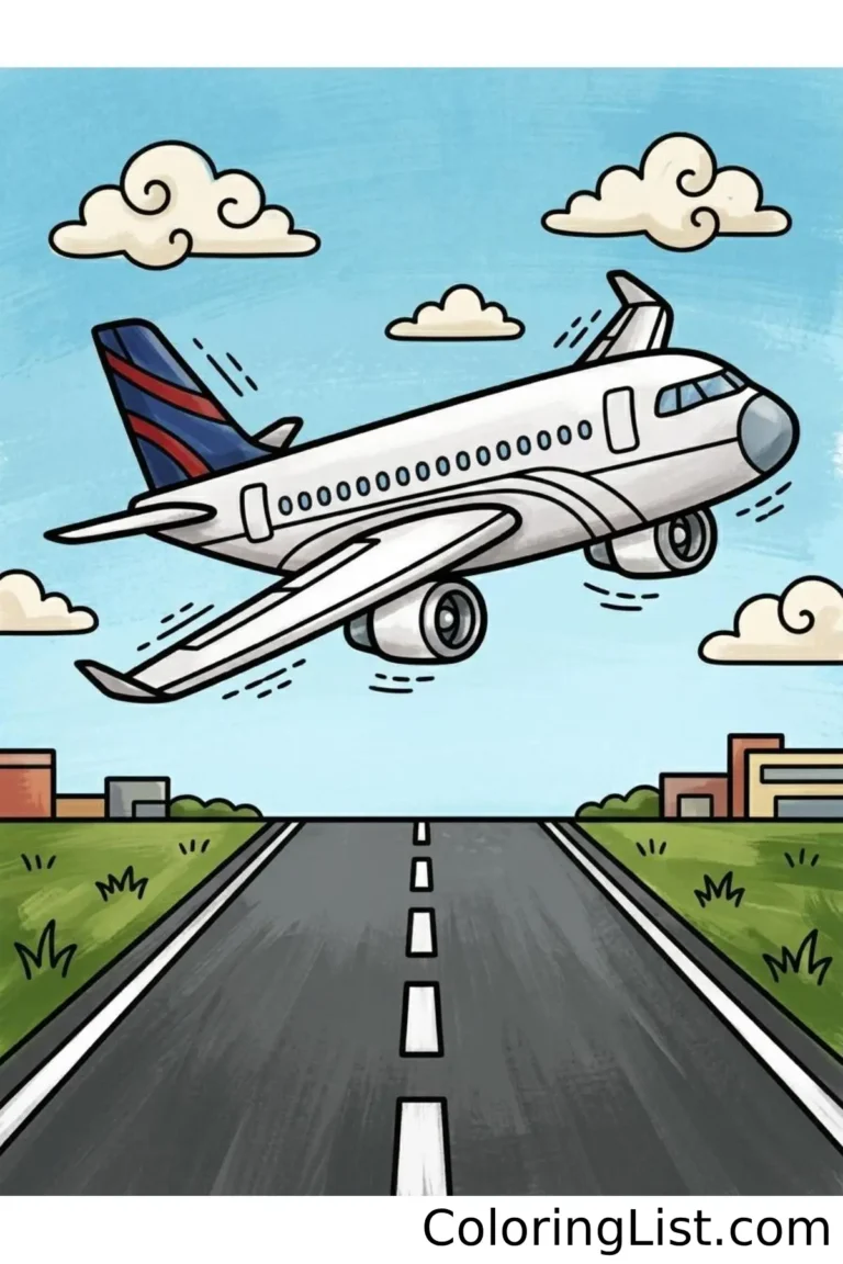 airplane coloring pages featured image