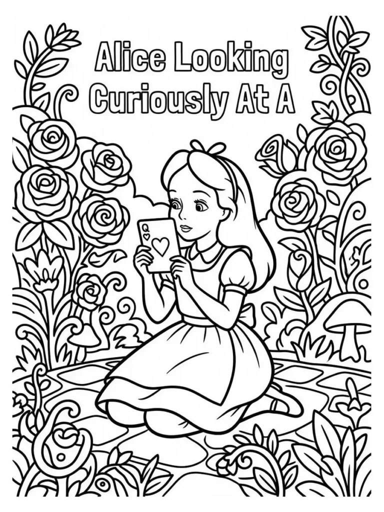 alice in wonderland coloring sheets_14