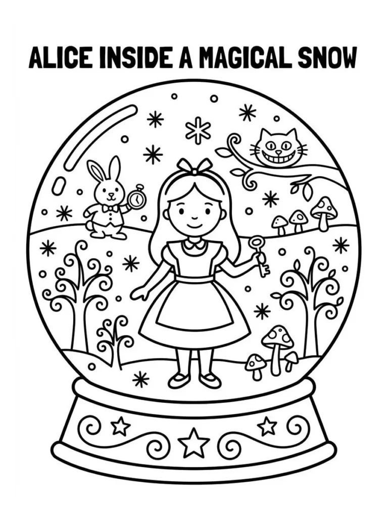 alice in wonderland coloring sheets_15