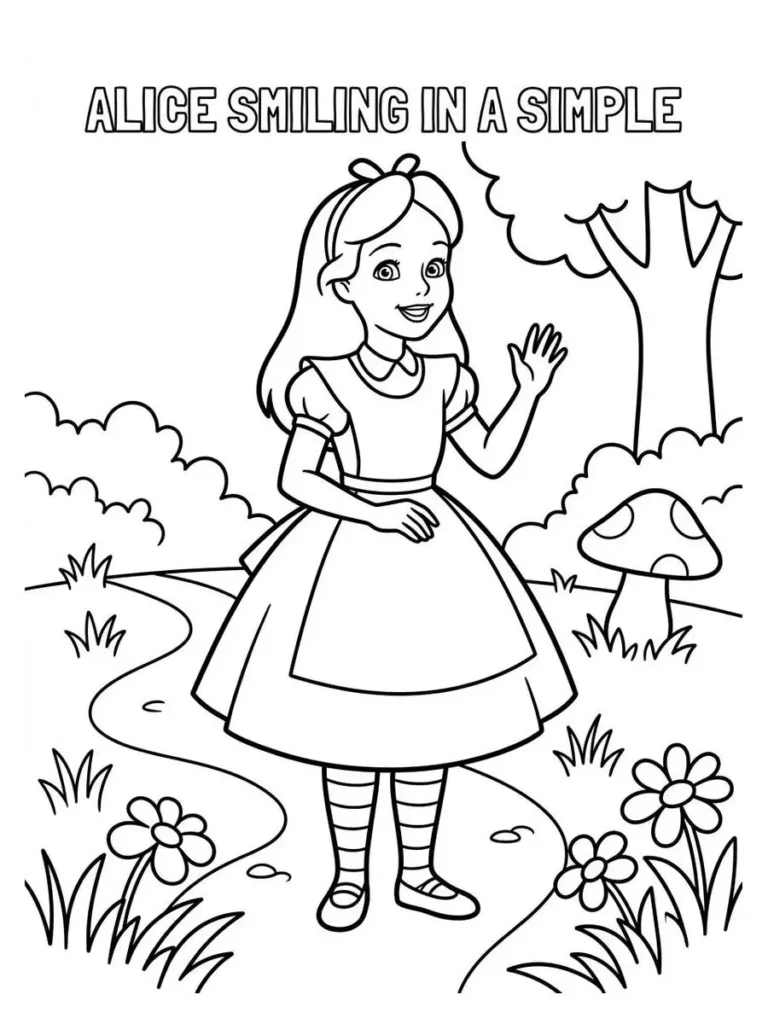 alice in wonderland coloring sheets_18