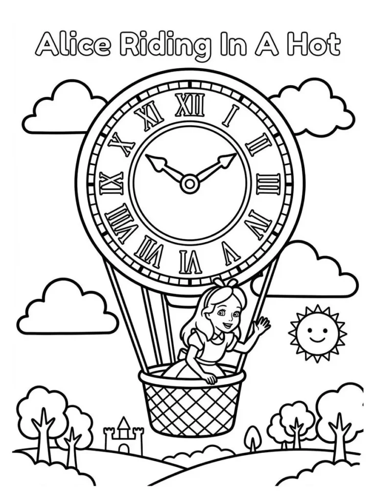 alice in wonderland coloring sheets_19