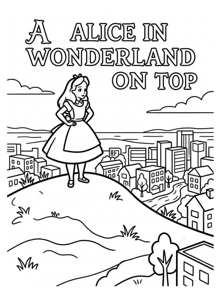 alice in wonderland coloring sheets_23