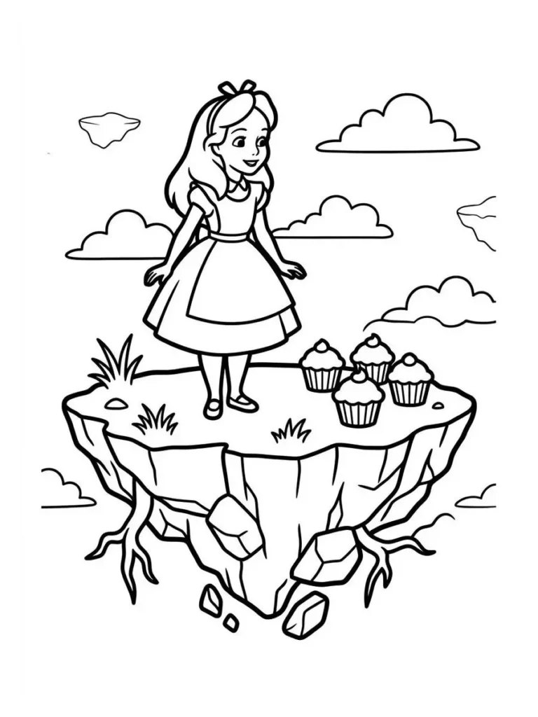 alice in wonderland coloring sheets_24