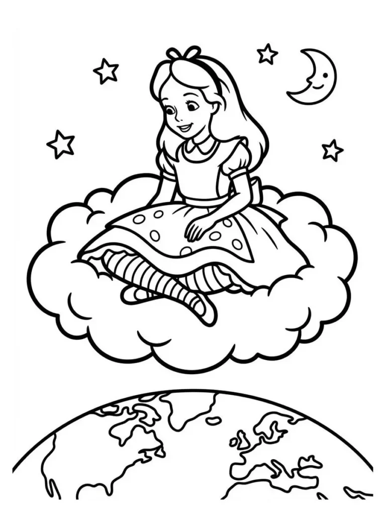 alice in wonderland coloring sheets_30