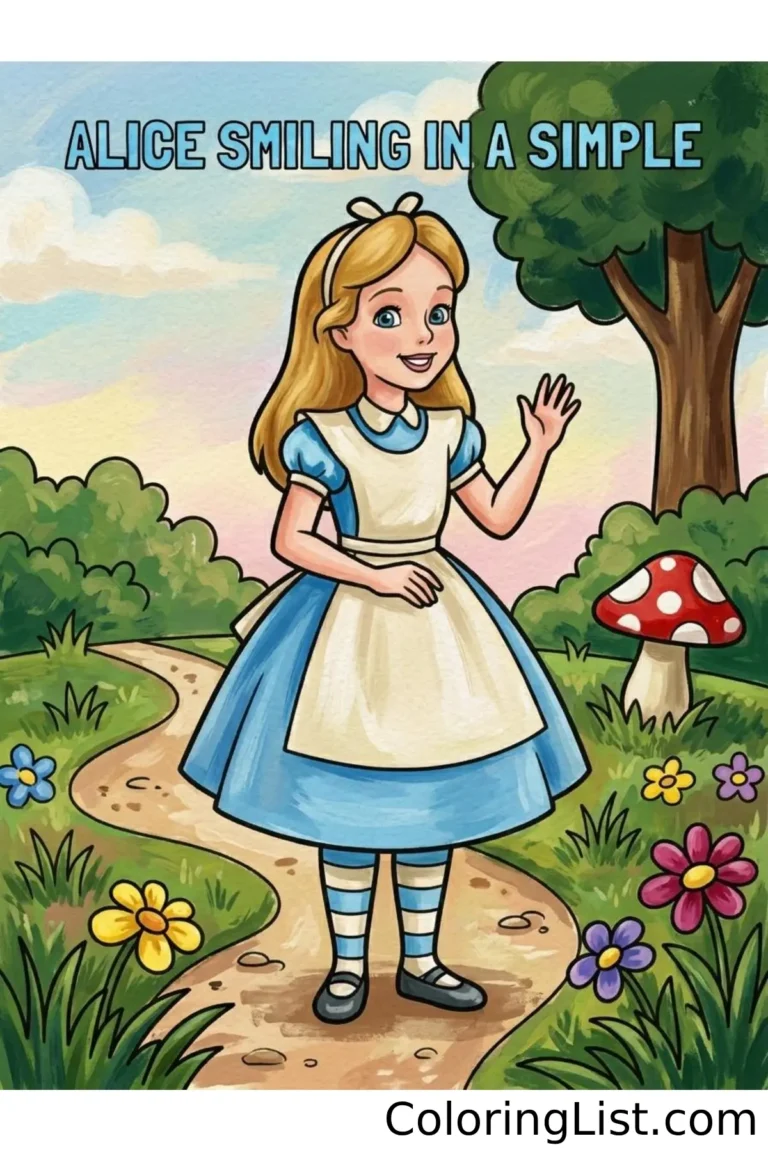 alice in wonderland coloring sheets featured image