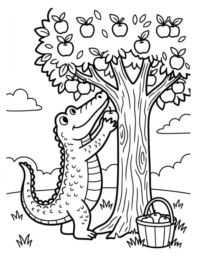 alligator coloring page_11
