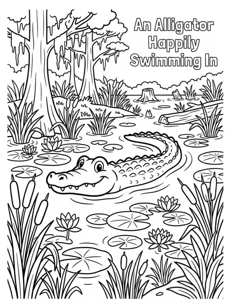 alligator coloring page_12