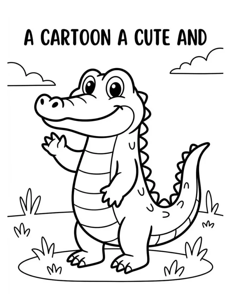 alligator coloring page_15