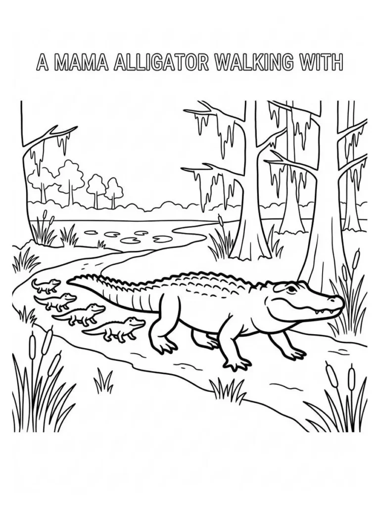 alligator coloring page_17