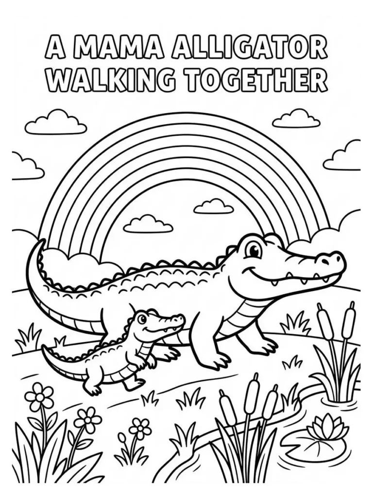 alligator coloring page_24