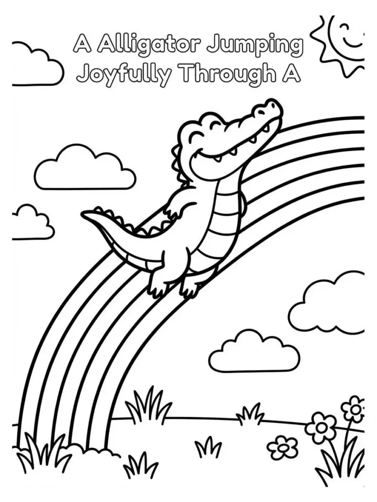 alligator coloring page_5