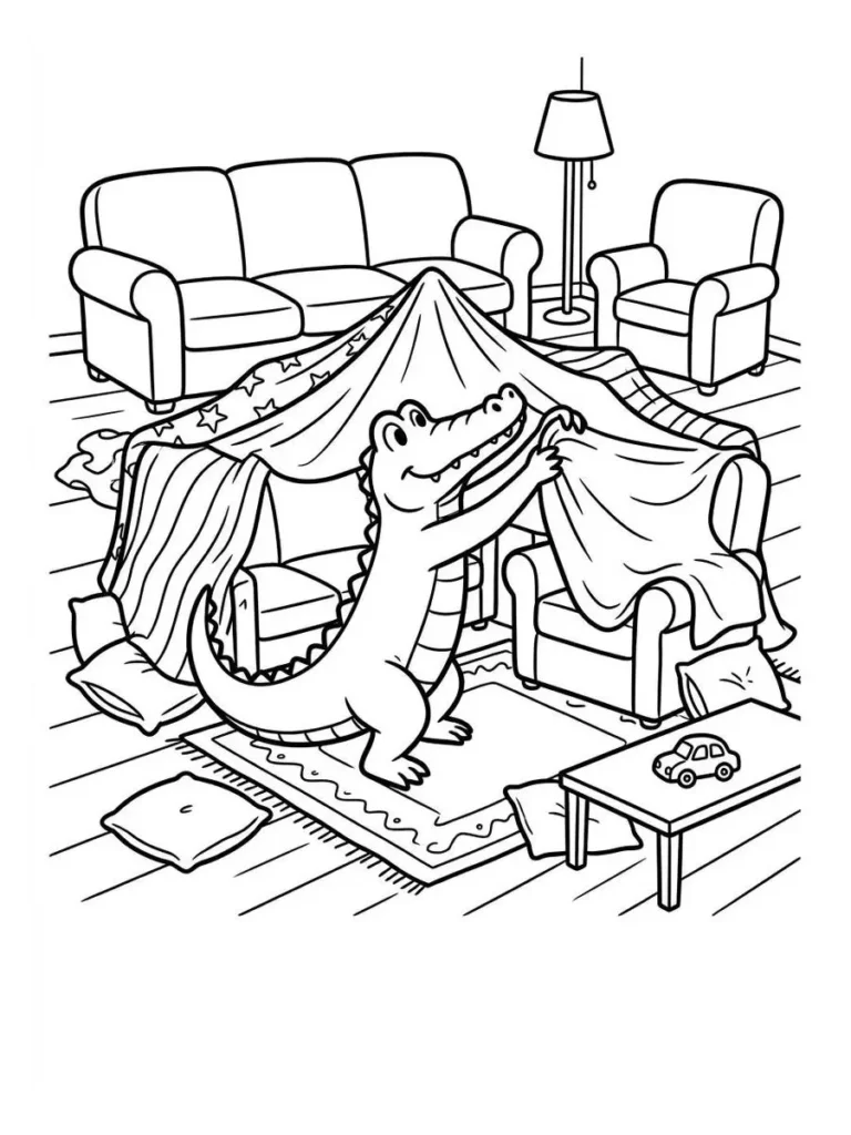 alligator coloring page_8