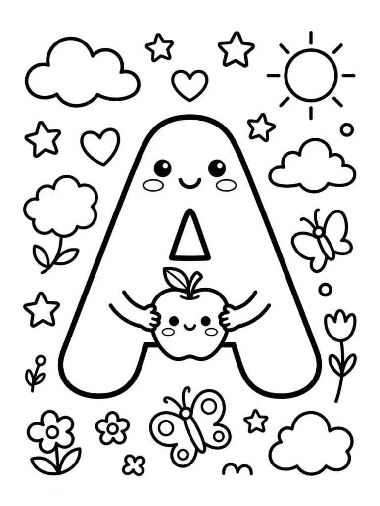 alphabet coloring pages_23