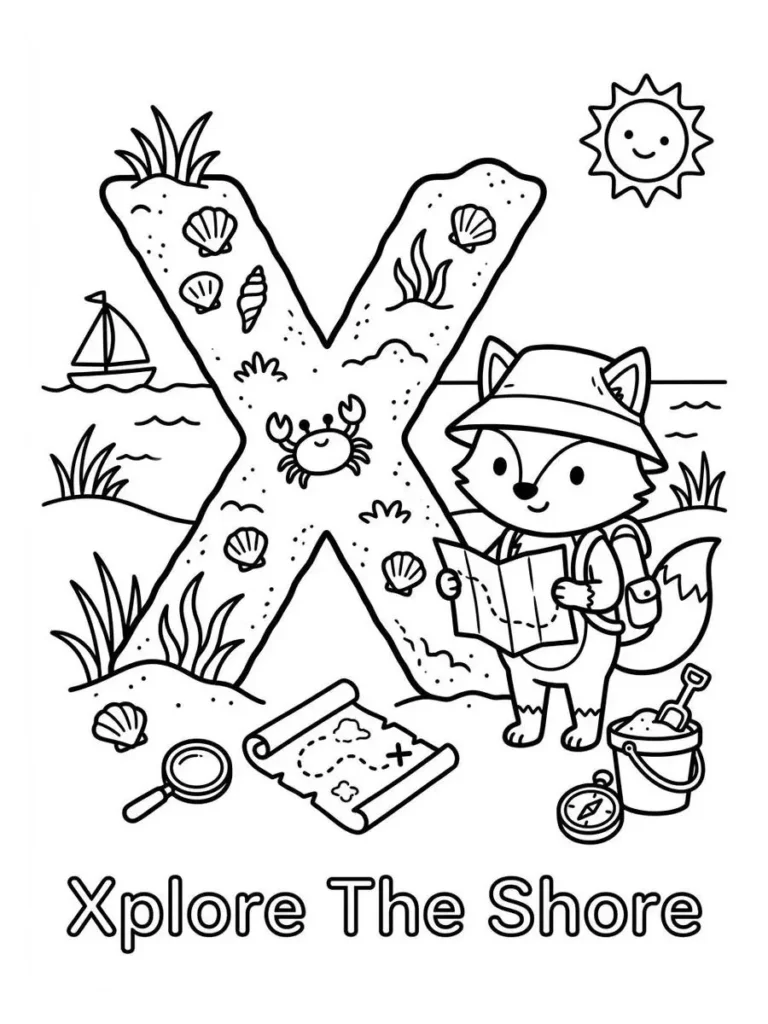 alphabet summer coloring page_11