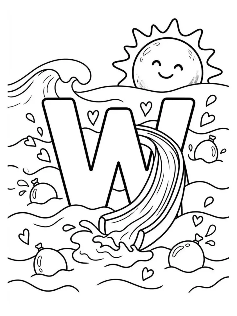 alphabet summer coloring page_18