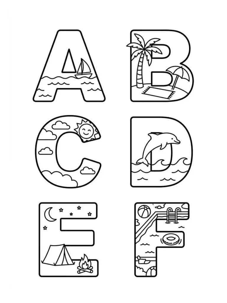 alphabet summer coloring page_27