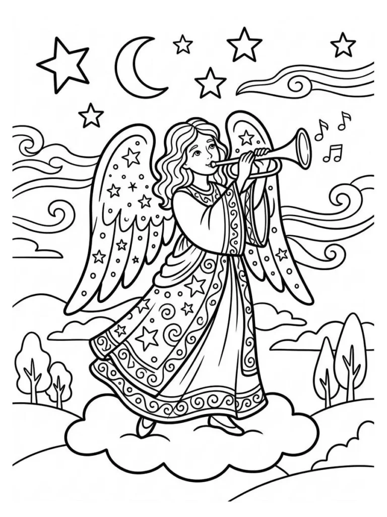angel coloring pages_24
