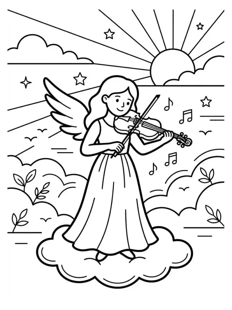 angel coloring pages_25