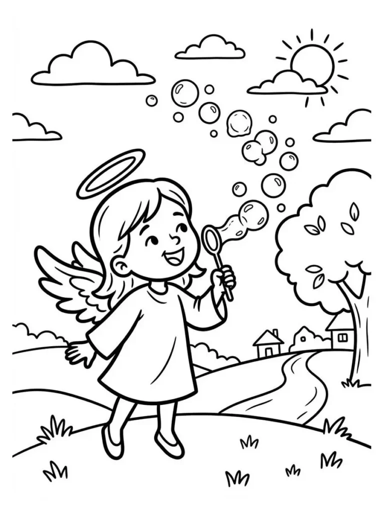 angel coloring pages_9