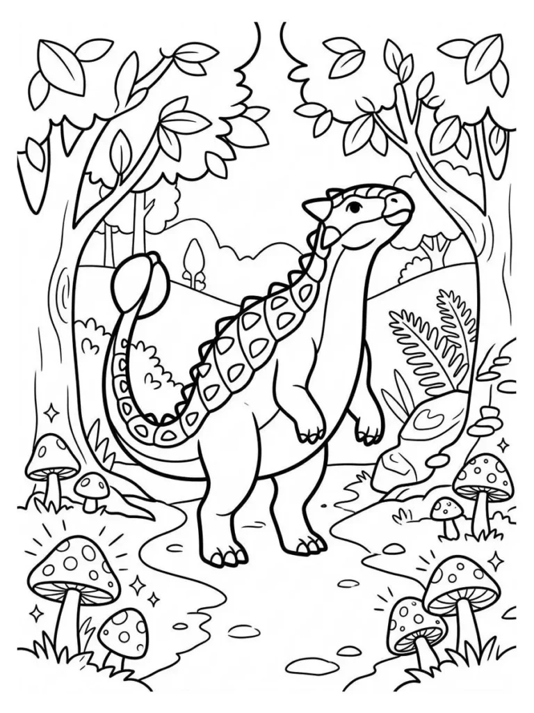 ankylosaurus coloring sheet_10