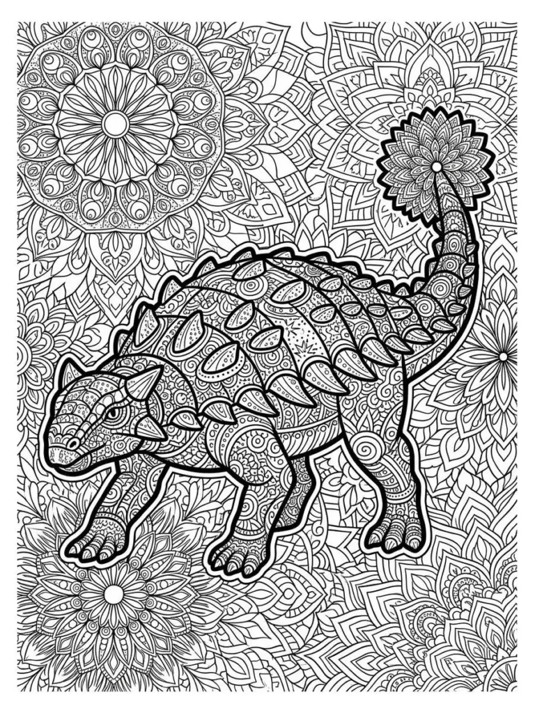 ankylosaurus coloring sheet_11