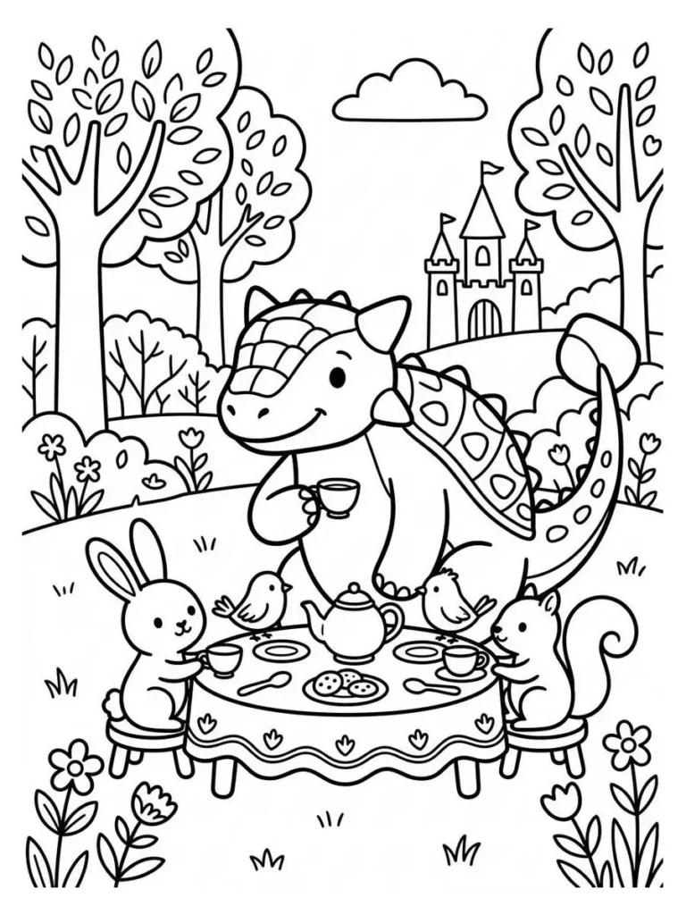 ankylosaurus coloring sheet_13