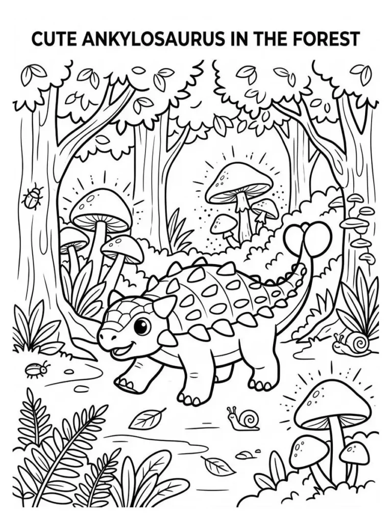ankylosaurus coloring sheet_14