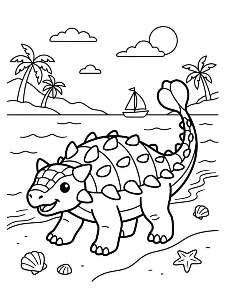 ankylosaurus coloring sheet_17