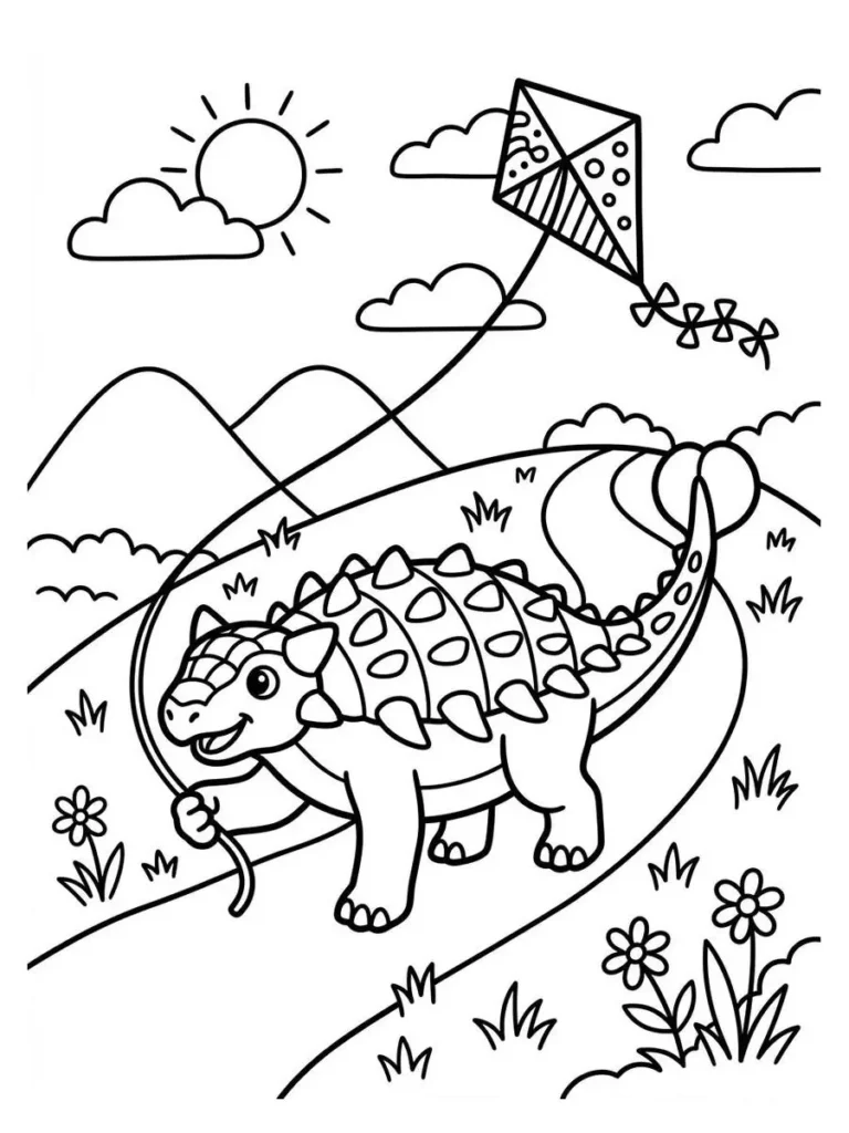 ankylosaurus coloring sheet_18