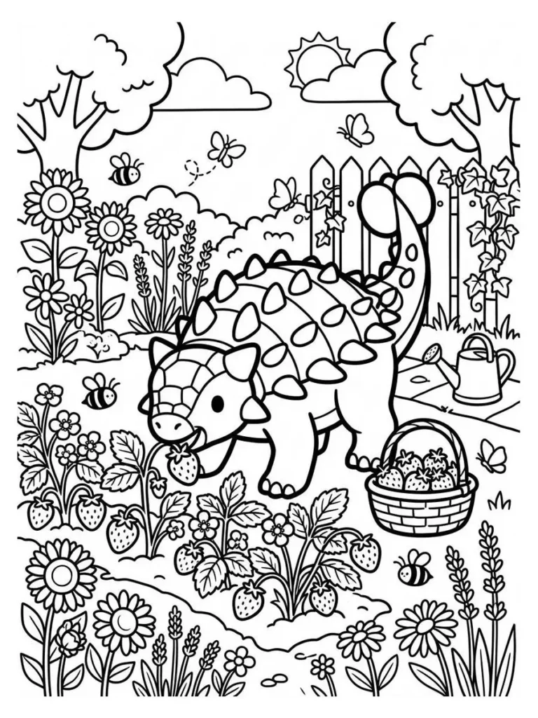 ankylosaurus coloring sheet_2
