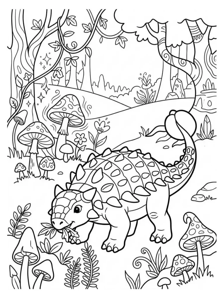 ankylosaurus coloring sheet_21