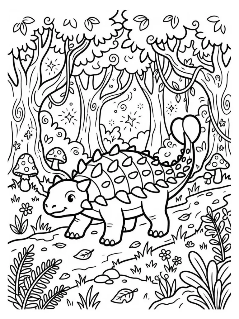 ankylosaurus coloring sheet_22