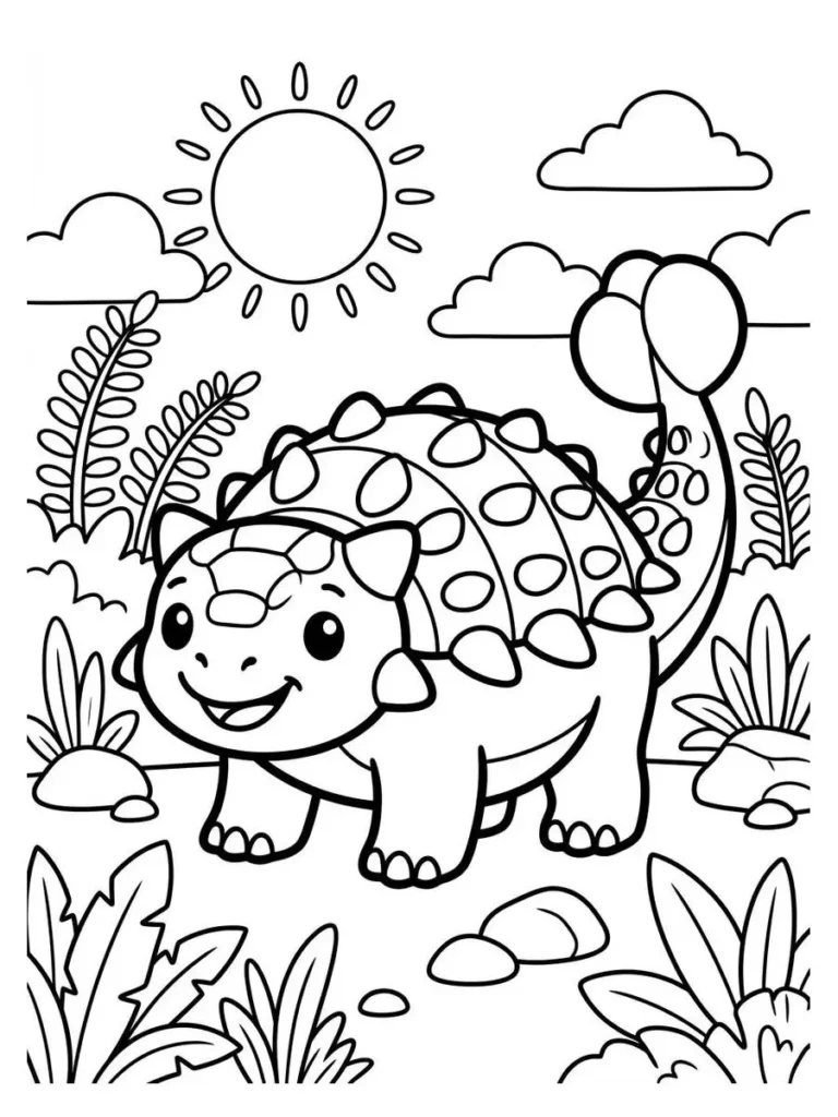 ankylosaurus coloring sheet_23