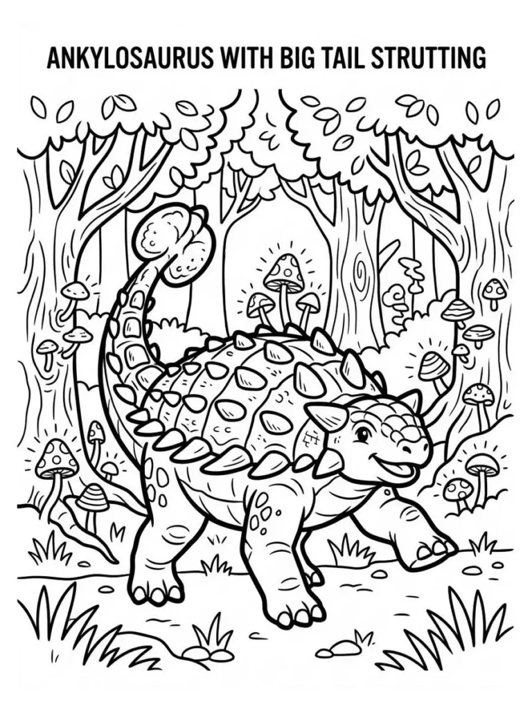 ankylosaurus coloring sheet_24