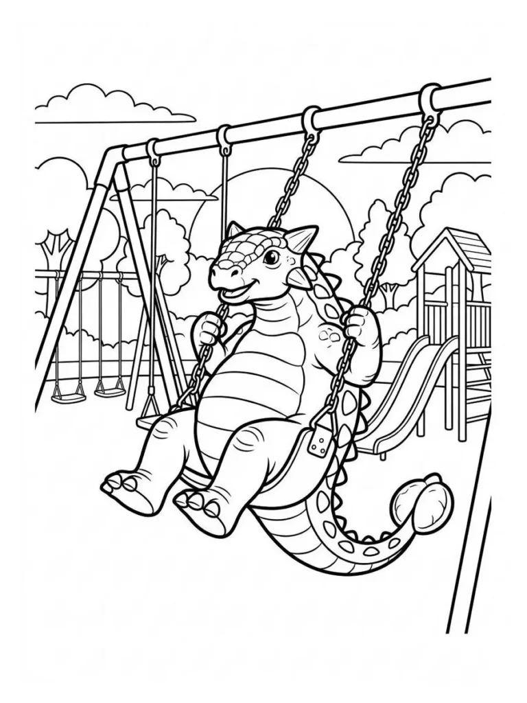 ankylosaurus coloring sheet_27
