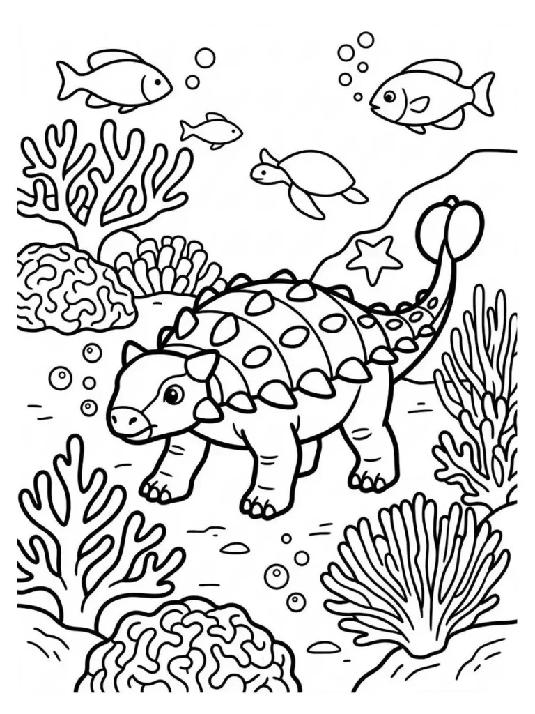 ankylosaurus coloring sheet_28